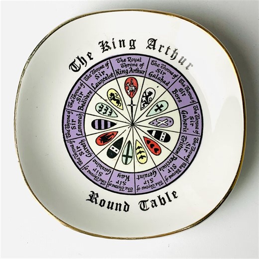 KING ARTHUR ROUND Table Trinket Dish Collectors Plate, Ceramic Ash Tray, Made in England, 5" Wide - Etsy