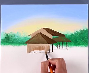 53K views · 1.3K reactions | Acrylic landscape painting tutorial | Easy For Beginners | Art Video | Facebook