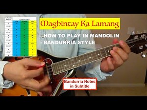 Bandurria Notes - Maghintay Ka Lamang - How to Play in Mandolin - Bandurria/Bandolin Style