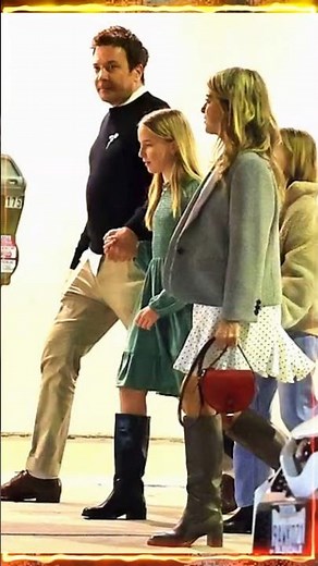 Jimmy Fallon makes a rare sighting with wife Nancy Juvonen and their daughters in Beverly Hills