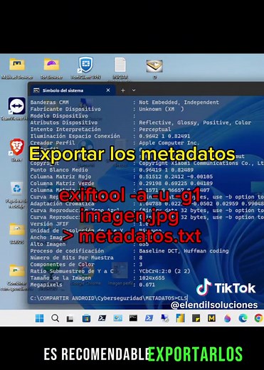Eliminar metadatos de imágenes con ExifTool en Windows