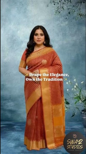 ✨ Drape the Elegance, Own the Tradition ✨#swayzstudios #onlineshopping #silksaree #influencer