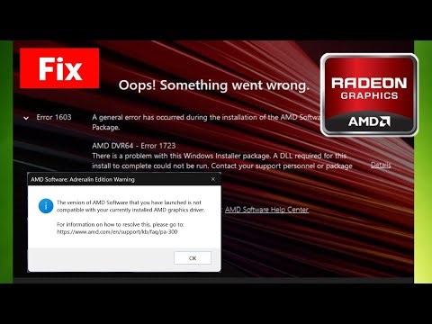 Fix Amd Software Error 1723 ,195 | Oops! Something went wrong | can't install amd adrenalin
