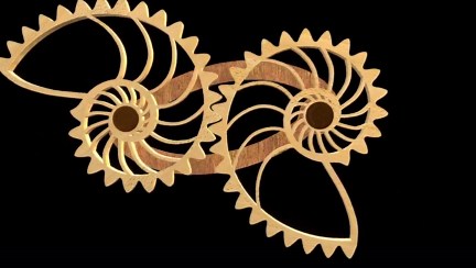 Nautilus Spinning Wheels Toy: Laser Cut Files, Mechanical Gear Puzzle (digital Download) - Etsy