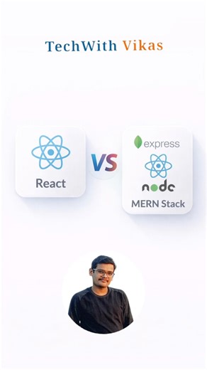 React vs MERN Stack 🔥 | #shorts #interview #react #mernstack