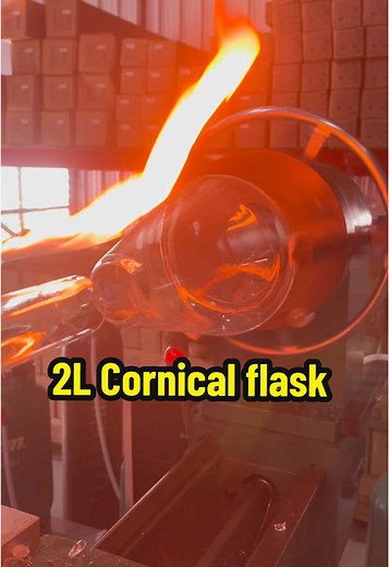 2L cornical flask joint #science #scientific #glassware #bio #bangkok #thailand #repair