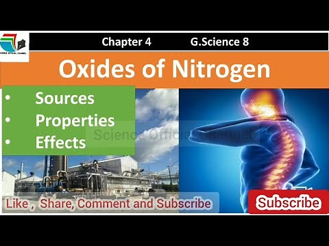 Oxides of nitrogen || Nitrogen oxide || Sources , properties, effects of nitrogen oxide