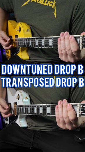 Slipknot riff comparison🤘 Downtuned Vs. Transposed Drop B #guitar #slipknot #comparison #metal
