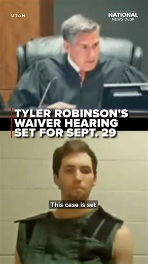 Tyler Robinson appeared in court for the first time since being arrested. Judge Tony Graf, who oversaw Robinson's first court appearance, will be the judge presiding over Robinson's next court date, a waiver hearing set for Sept. 29. The second court hearing will be over WebEx online and not in person. READ MORE: https://bit.ly/3IeRJaI | The National Desk - TND