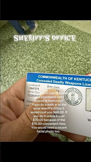 How much it cost to renew your Kentucky conceal license in 2025?
