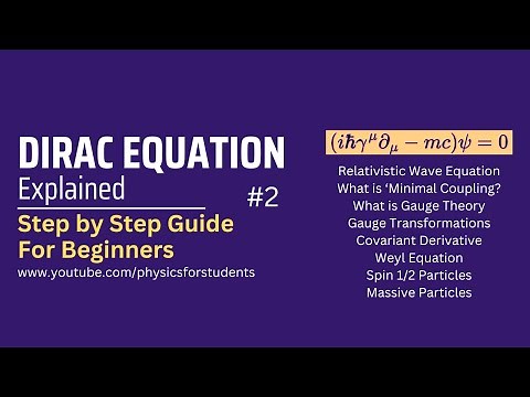 Dirac Equation for Beginners | What is Dirac Equation | Dirac Equation Explained