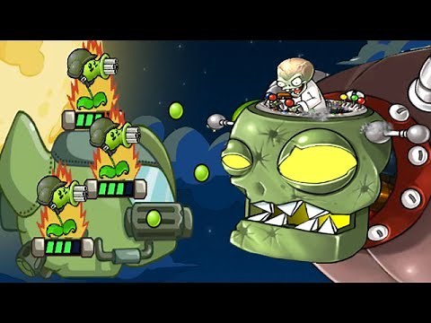 Plants Vs Zombies Star Wars - New Space Ship Battle With Dr Zomboss - PVZ Tower Defense