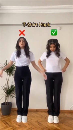 T-Shirt Hack 👕 | Wrong vs Right Way to Style Your Tee 😍🔥#fashion #trending #fashiontips