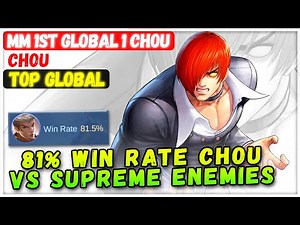 81% Win Rate Chou VS Supreme Enemies [ Top Global Chou ] MM 1st Global 1 Chou - Mobile Legends Build