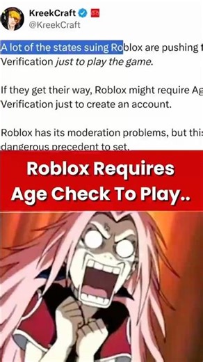 Roblox NEEDS Age Check To Play… #robloxshorts #news