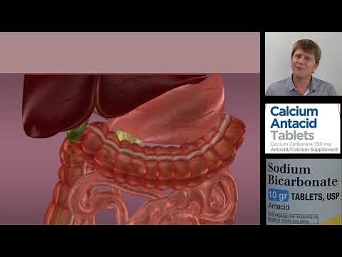 Antacids: sodium bicarbonate and calcium carbonate
