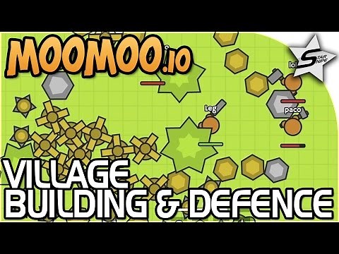 MOOMOO - BUILDING OUR VILLAGE BASE! - AWESOME, FREE Survival .IO Game!! - Moomoo.io Gameplay