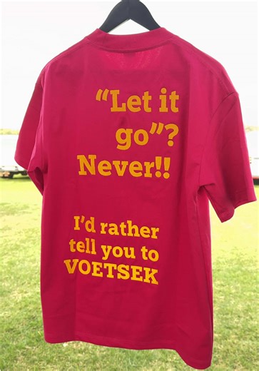 Dropped the I’d rather tell you to VOETSEK 🔥🔥 Available on our website 🌺🌺 #VoetsekCouture #newdrop #newitem #newcollection #localbrand
