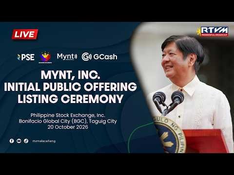 Mynt, Inc. Initial Public Offering Listing Ceremony Philippine Stock Exchange, Inc. 10/20/2026