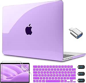 CISSOOK Crystal Purple Case for MacBook Pro 14 Inch 2021-2023 2024 2025 Release A2442 M1 A2779 M2 A2918 A2992 M3 A3112 A3185 A3401 M4 A3434 M5 Chip, Plastic Hard Shell Cover for MacBook Pro 14