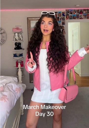 Pink Leather Jacket Outfit | March Makeover Day 30