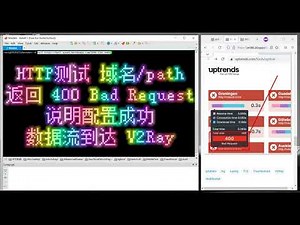 HTTP测试 域名/path 返回 400 Bad Request 说明 配置成功 数据流到达 V2Ray