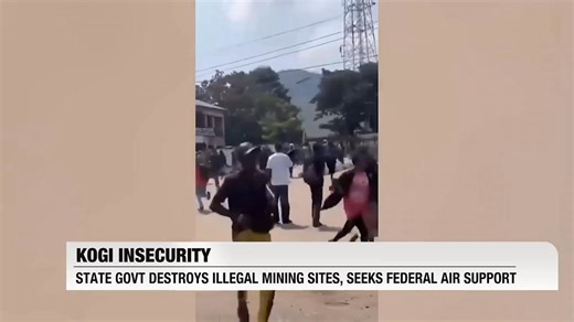 Kogi State has destroyed multiple illegal mining sites to curb criminal activity. Governor Ododo is seeking federal air support, while authorities urge residents to remain calm despite circulating misinformation. Mana Balagbogbo reports. | News Central TV
