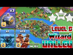 Level 5 Wizard Valley - How To Complete in 2 Attacks | Graveyard Spell with Hog Rider | Raid Weekend