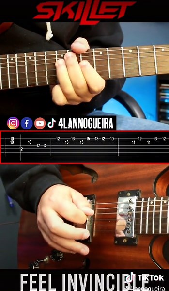 Feel Invincible Guitar Riffs and Solo Tutorial