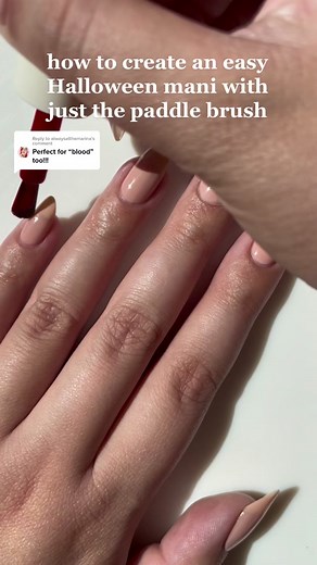 Easy Halloween Mani Tutorial with Paddle Brush | Beginners DIY Nail Art