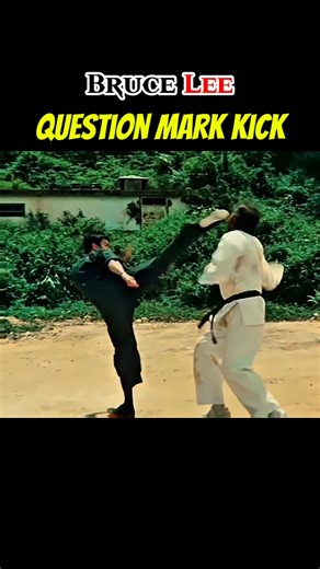 Bruce Lee Question mark kick - secret technique tutorial 🥋 #Brucelee #shortvideo #martialarts #yt￼￼