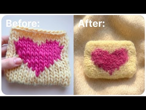 Felted Knit Cardholder Tutorial | Easy Wool Felting Project