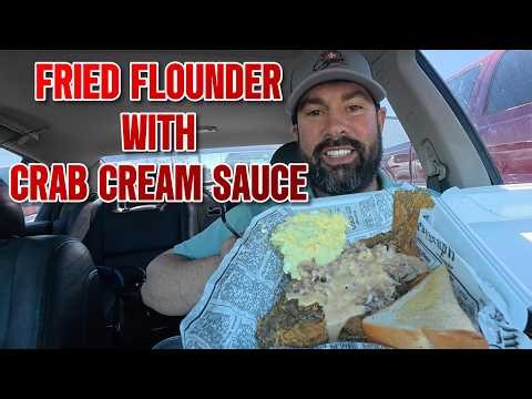 BEST Fried Flounder in Houma, LA?! Crab Cream Sauce at C’est Bon Cafe 🐟🔥