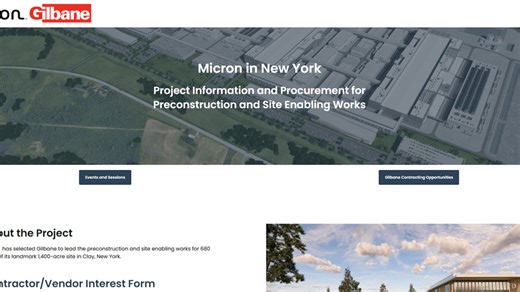 Micron selects global company Gilbane to handle pre-construction site work