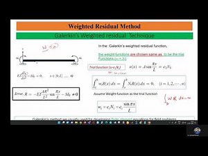 FEM Theory (Part 1.1-1): Galerkin's Weighted Residual Method