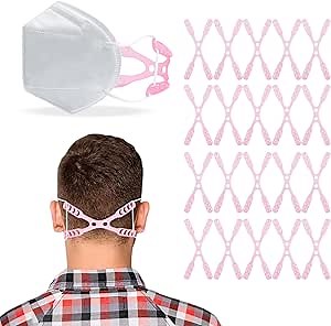 The Best mask Holders to Protect Ears，for Back of Head mask Extenders Ear Savers，Suitable for Long-Term Wearing of Masks，with Multi-Level Size Adjustment，Pink 1 pc