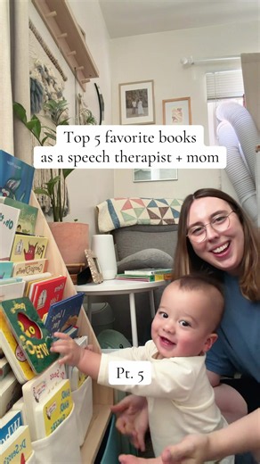 Pt. 5 of my favorite books and a mom speech language pathologist ✨ love making this series and seeing what other books people enjoy with their little ones 📚 all books are linked in my bio! . 1. Blue Hat, Green Hat - Great for teaching colors, clothing vocabulary, and basic concepts. The repeated