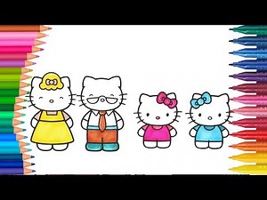 Hello Kitty Ausmalbilder Färbung | Hello Kitty Deutsch Ausmalbilder | Kleine Hände Malbuch