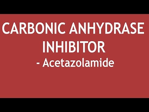 Carbonic Anhydrase Inhibitor - Acetazolamide (Mechanism of Action, Uses and Adverse Effects)
