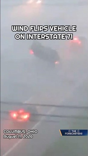 Wind flips vehicle on interstate