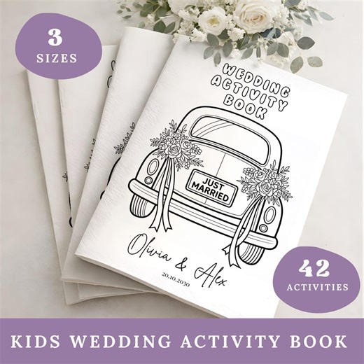 Kids Wedding Activity Book, Booklet 42 Pages, Printable Games & Coloring Pages (digital Download) - Etsy