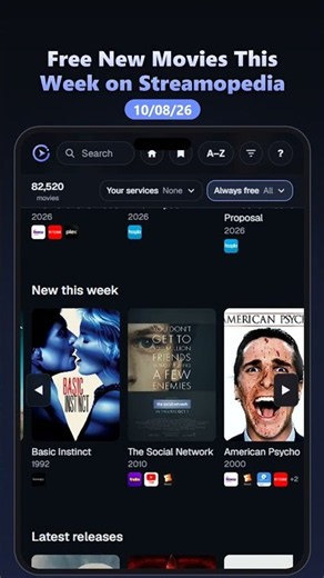 New Free Movies to Stream October 8, 2026
