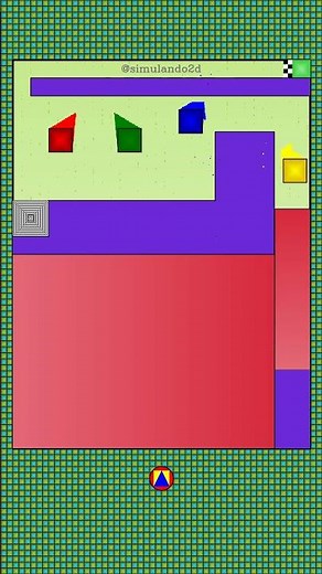Epic Square Race: Only ONE Climbs to the Top! 🟦🟥🟨🟩 #shorts