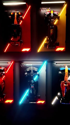 Wall-Mounted LED Light Display Board for LEGO F1 Cars