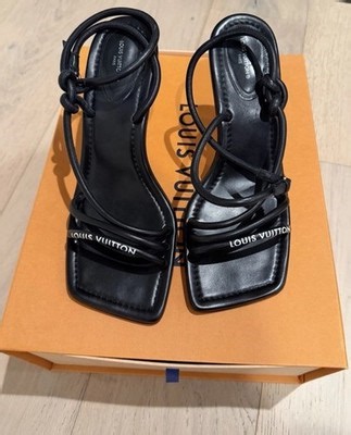 Louis Vuitton Black Strappy Sandals | eBay