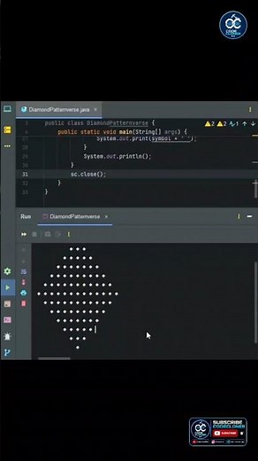 Diamond Pattern in Java 💎 | Java Patternverse Ep 1 | Nested Loops Tutorial | Most Beautiful Diamond