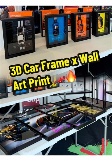 ឈុត Wall Art Print x 3D Car Frame 🏎️🔥 #wallartprint #3dcarframe #roomdecor #fyp #xprokh