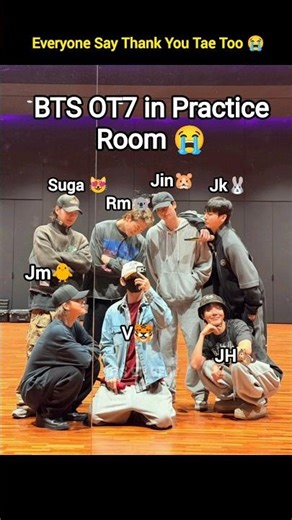 BTS Is Back in Practice Room 😭🫂 #jin #suga #jhope #rm #jimin #taehyung #jungkook #bts