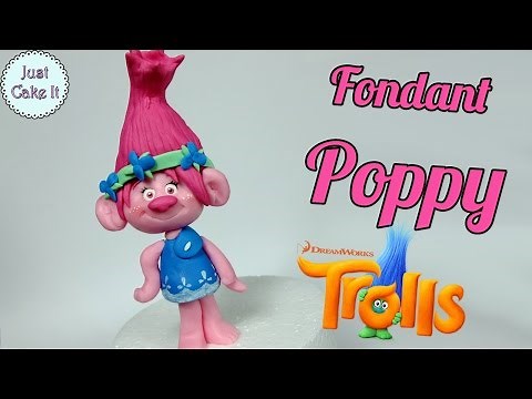 How to make fondant Poppy cake topper tutorial (Trolls)