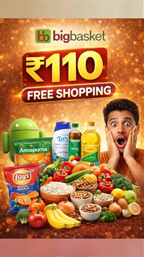 bigbasket ₹110 free shopping | free shopping offers today | bigbasket offers today #bigbasket
